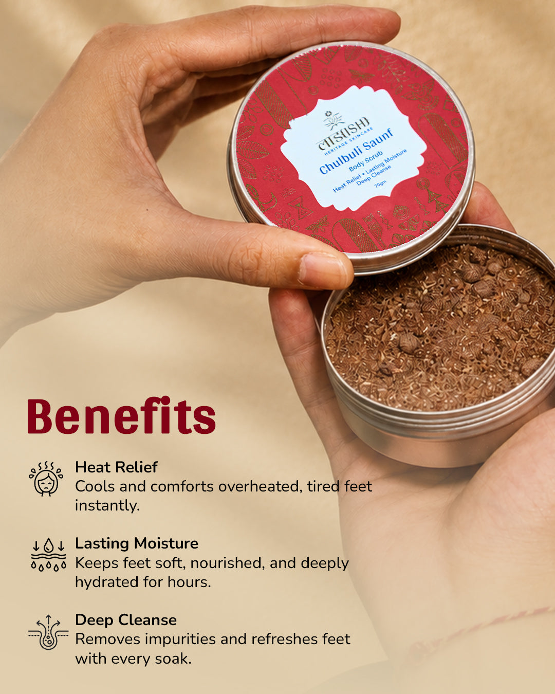 Chulbuli Saunf• Body Scrub • Heat Relief • Lasting Moisture • Deep Cleanse