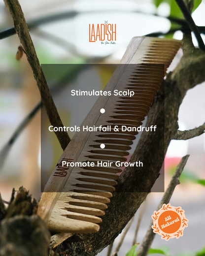 Tangle Whisperer ︱ Neem Wood ︱Hair Comb